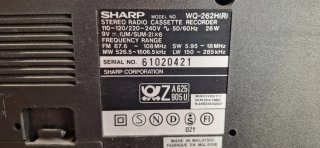 Sharp WQ-262H(R) Radio Cassette Recorder