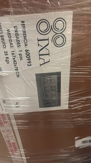 Aparador de Madera con Puertas Cristal