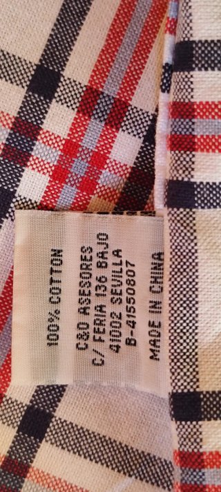 Camisa de hombre de algodón a cuadros