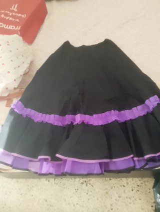 Falda Sevillana ensayos negra y morada