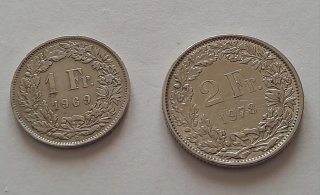 Monete collez. Franchi svizzeri/Dinari Jugoslavi
