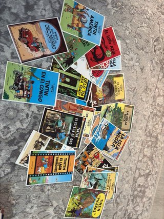 Lote 25 Postales Coleccionables Tintín