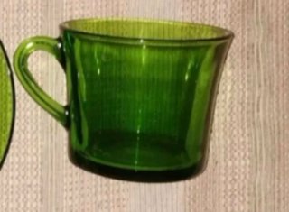 Café. 6 Tazas Duralex verde