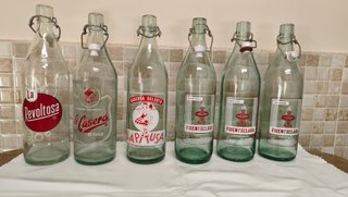 6 Bottiglie Gassosa Vintage