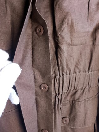 Giacca Mash Misto Lino Marrone