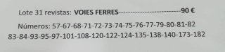 Lote Revistas VOIES FERREES