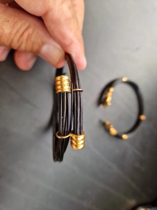 Pulseras pelo elefante y oro