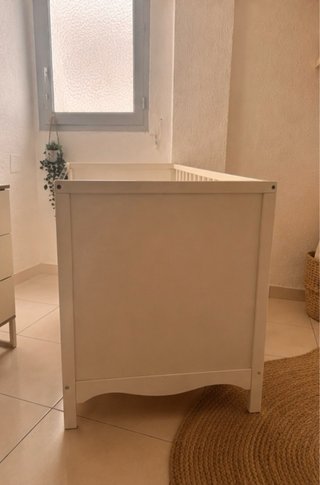 Cuna IKEA blanca 120x60 + colchón