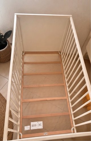 Cuna IKEA blanca 120x60 + colchón