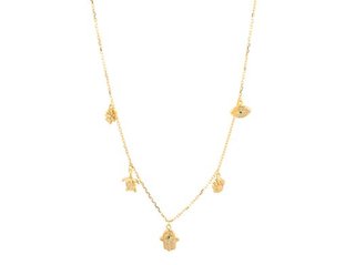 Collar oro 18k con pie y ojo