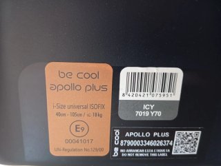 Silla coche Be Cool Apollo Plus Gris