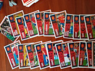 Lote cromos Selección Española Fútbol Panini