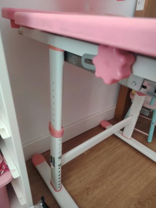 Pupitre infantil rosa regulable