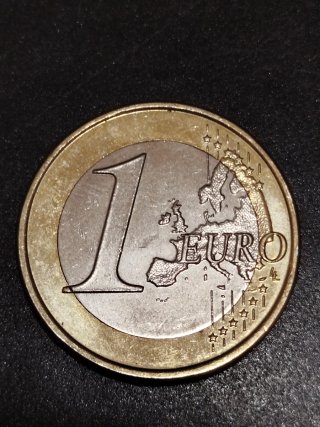 Moneda 1€ España 2024 Error Barbilla
