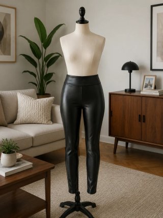 Pantalones efecto piel Calzedonia Talla S