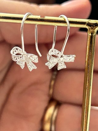 Orecchini fiocco filigrana argento 925