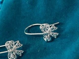 Orecchini fiocco filigrana argento 925