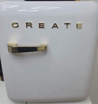 Frigorífico Créate Blanco y Dorado