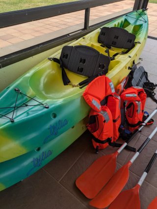Kayak Trilia 2 plazas + accesorios