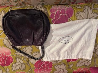 Bolso Prada Vintage Cadena Morado