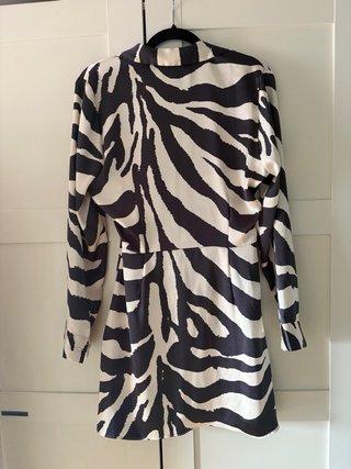 Vestido Zara Estampado Cebra Talla L