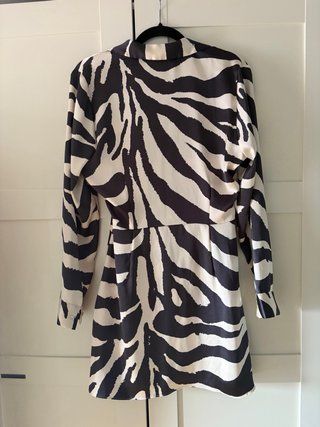 Vestido Zara Estampado Cebra Talla L