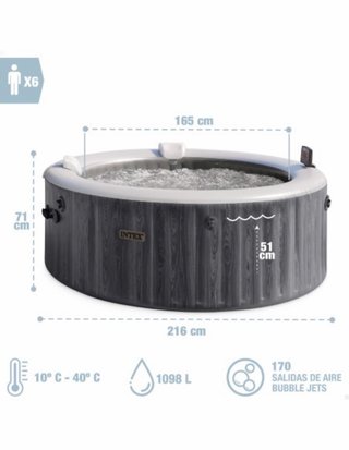 Spa Hinchable Intex 6 Personas Greywood App