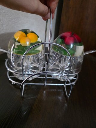 Set 2 Vasetti Marmellata Vintage con Cucchiaini