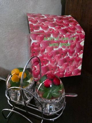 Set 2 Vasetti Marmellata Vintage con Cucchiaini