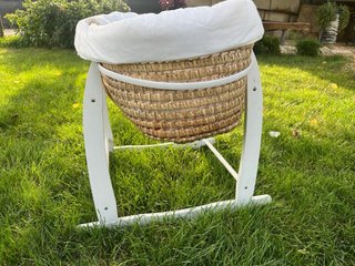 Cuna capazo de mimbre con soporte CLAIR DE LUNE