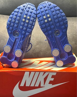 Nike Shox R4 Azul y Plateado