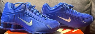 Nike Shox R4 Azul y Plateado