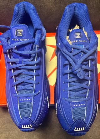 Nike Shox R4 Azul y Plateado