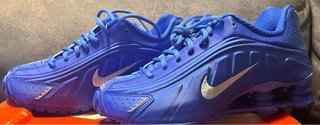 Nike Shox R4 Azul y Plateado