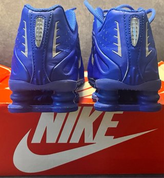 Nike Shox R4 Azul y Plateado
