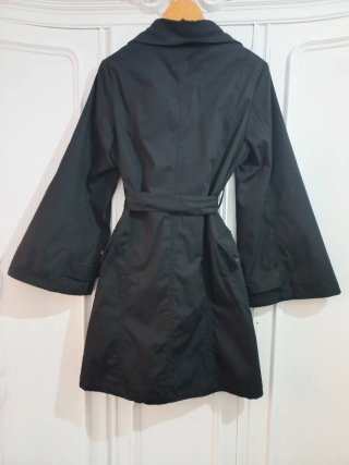 Gabardina Negra Vintage Talla M