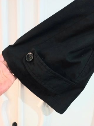 Gabardina Negra Vintage Talla M