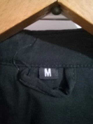 Gabardina Negra Vintage Talla M
