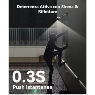 Telecamera Wi-Fi Esterno Batteria Senza Fili