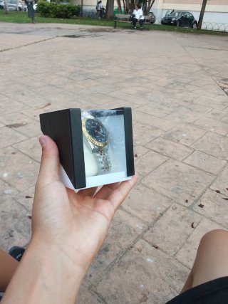 Reloj Ruisung bicolor dorado y plateado