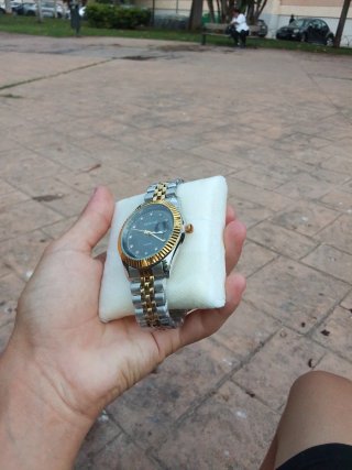 Reloj Ruisung bicolor dorado y plateado
