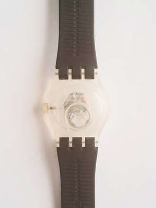 Orologio Swatch 2005 con cinturino nero trasparente