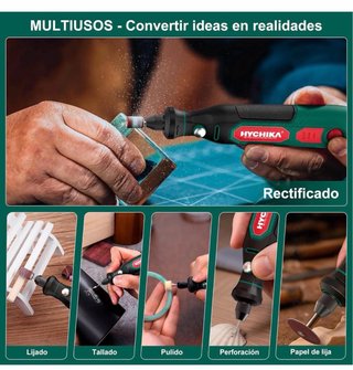 Mini Amoladora HYCHIKA 3.6V + 77 Accesorios