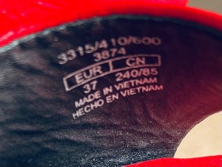 Sandalias tacón Zara Rojo Talla 37