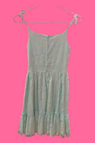 Abito elegante bimba Silvana Cirri celeste pizzo