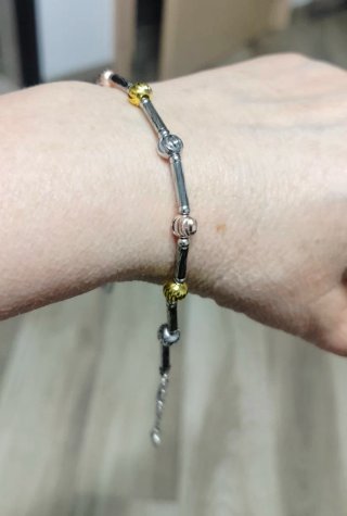 Bracciale donna oro e argento