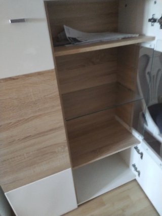 Vitrina Mueble Madera y Cristal
