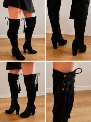 Botas altas negras talla 38