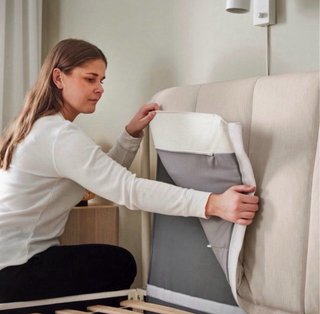 Estructura Cama Tapizada Beige Ikea
