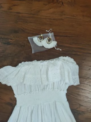 Vestido Ibicenco Blanco Antica Sartoria Talla 38